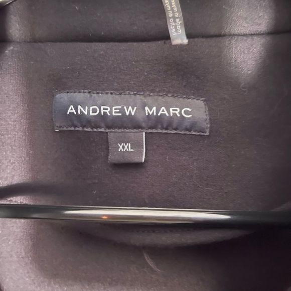 Andrew Marc black fleece coat jacket, size XXL - Picture 8 of 13